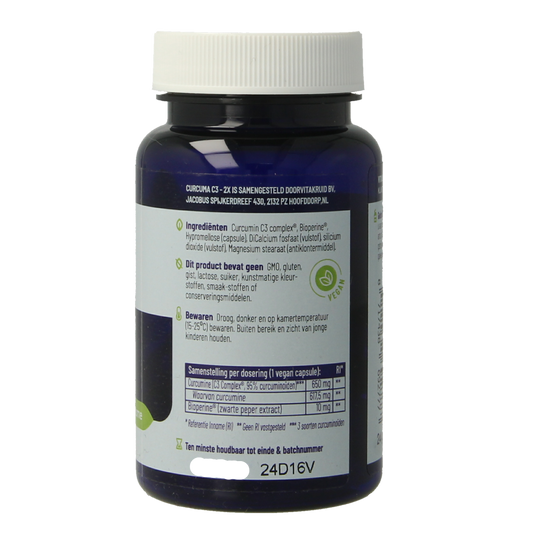 Vitakruid Curcuma C3-2X (95%  curcuminoiden) met Bioperine 30.00 Vegetarische capsules