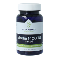 Vitakruid Visolie 1400 TG Triglyceriden met D3 30.00 Softgels