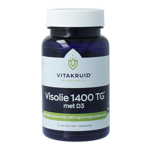 Vitakruid Visolie 1400 TG Triglyceriden met D3 30.00 Softgels