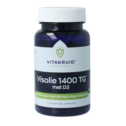 Vitakruid Visolie 1400 TG Triglyceriden met D3 30.00 Softgels
