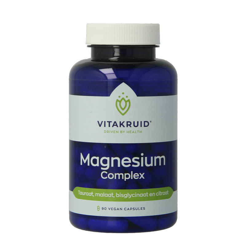 Vitakruid Magnesium Complex Tauraat Malaat Bisglycinaat 90 Vegetarische capsules