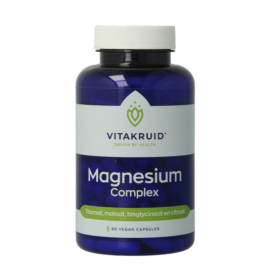 Vitakruid Magnesium Complex Tauraat Malaat Bisglycinaat 90 Vegetarische capsules