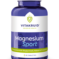 Vitakruid Magnesium sport bisglycinaat malaat tri-dicitraat 90.00 Tabletten