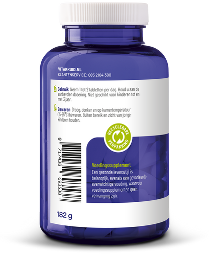 Vitakruid Magnesium 150 Tauraat met vitamine B6 (P-5-P) 90.00 Tabletten