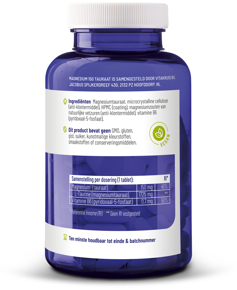 Vitakruid Magnesium 150 tauraat 90 Tabletten