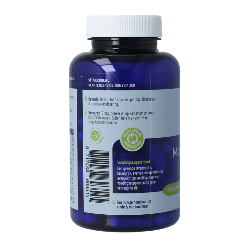 Vitakruid Magnesium elite5 complex oa aspartaat & pidolaat 90 Vegetarische capsules