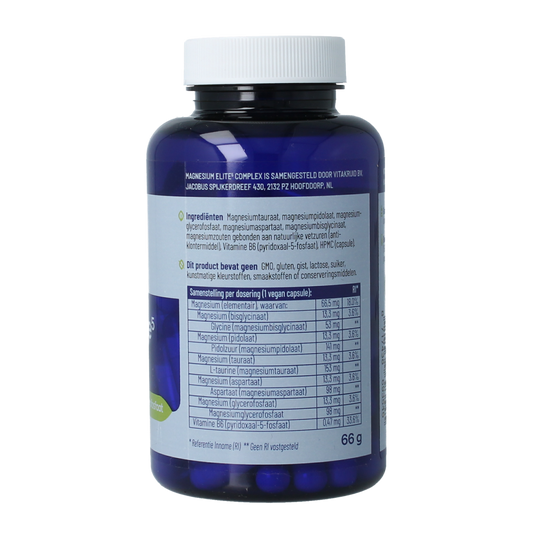 Vitakruid Magnesium elite5 complex oa aspartaat & pidolaat 90.00 Vegetarische capsules