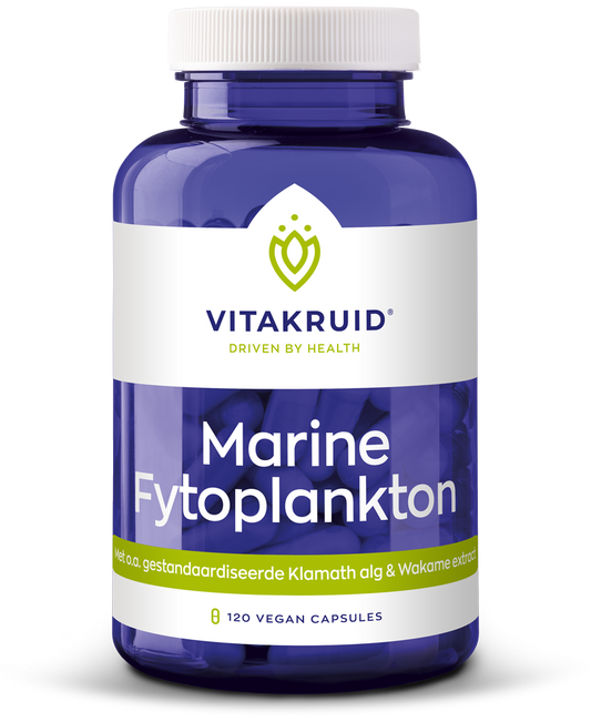 Vitakruid Marine fytoplankton met oa klamath, wakame extract 120.00 Vegetarische capsules