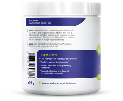 Vitakruid Super greens lime oa probiotica en enzymen 208.00 Gram