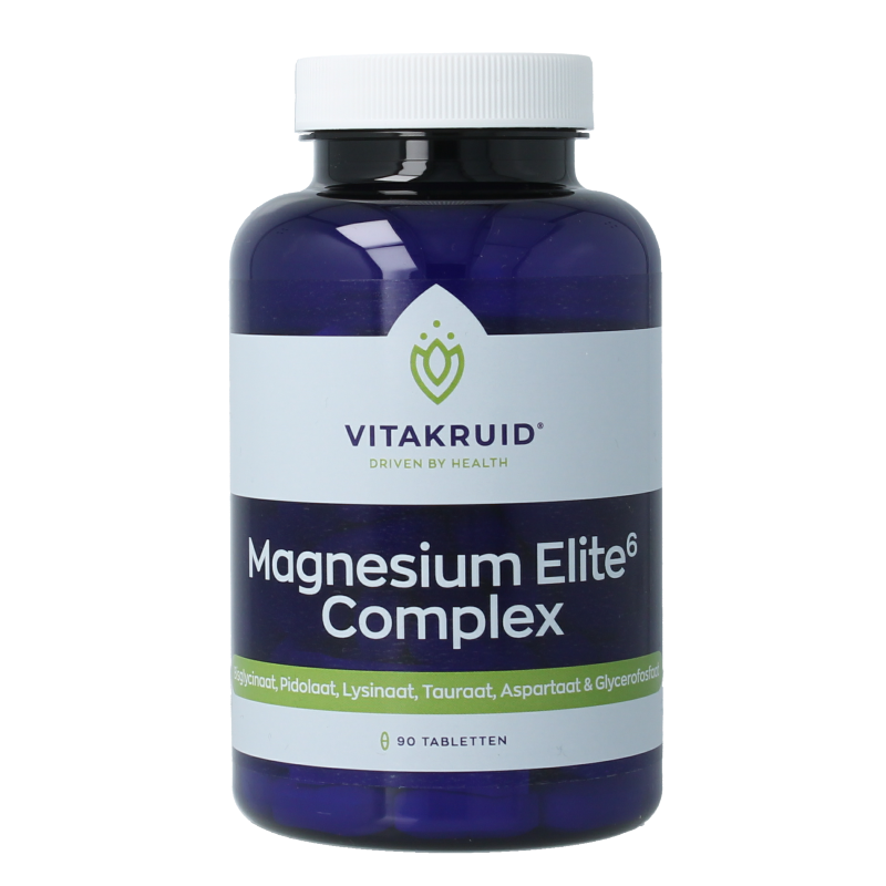 Vitakruid Magnesium elite6 complex oa lysinaat & pidolaat 90 Tabletten