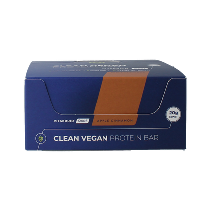Vitakruid Clean vegan protein bar - apple cinnamon 12.00 Stuks