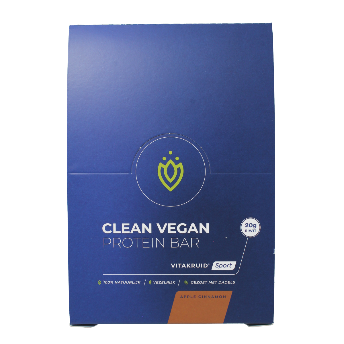 Vitakruid Clean vegan protein bar - apple cinnamon 12.00 Stuks
