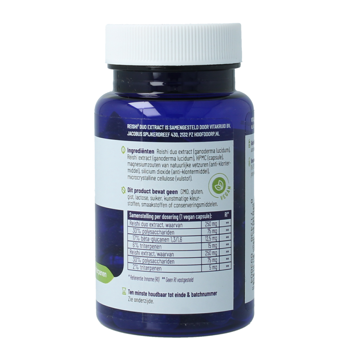 Vitakruid Reishi3 duo extract 60.00 Vegetarische capsules