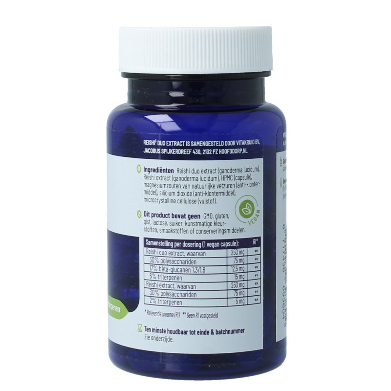Vitakruid Reishi3 duo extract 60 Vegetarische capsules