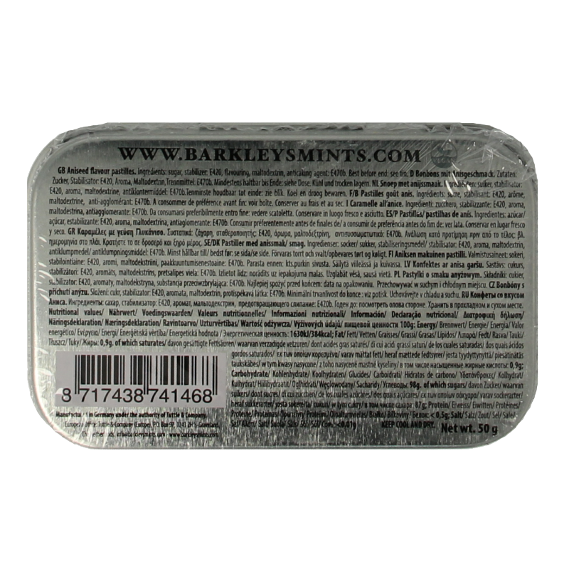 Barkleys Classic mints aniseed 50 Gram