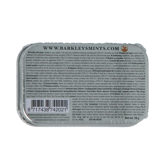Barkleys Classic mints ginger 50.00 Gram