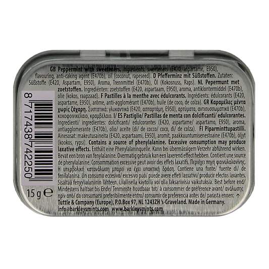 Barkleys Mints peppermint sugarfree 15 Gram