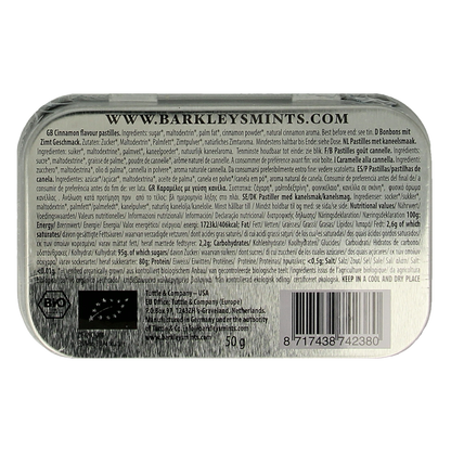 Barkleys Organic mints cinnamon bio 50 Gram