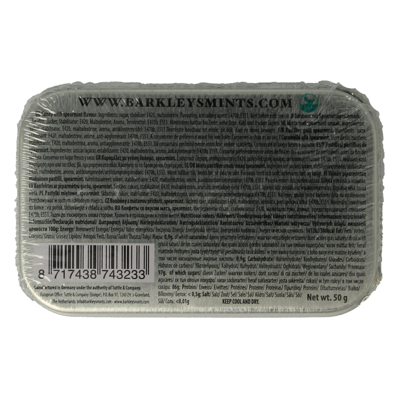 Barkleys Classic mints spearmint 50 Gram