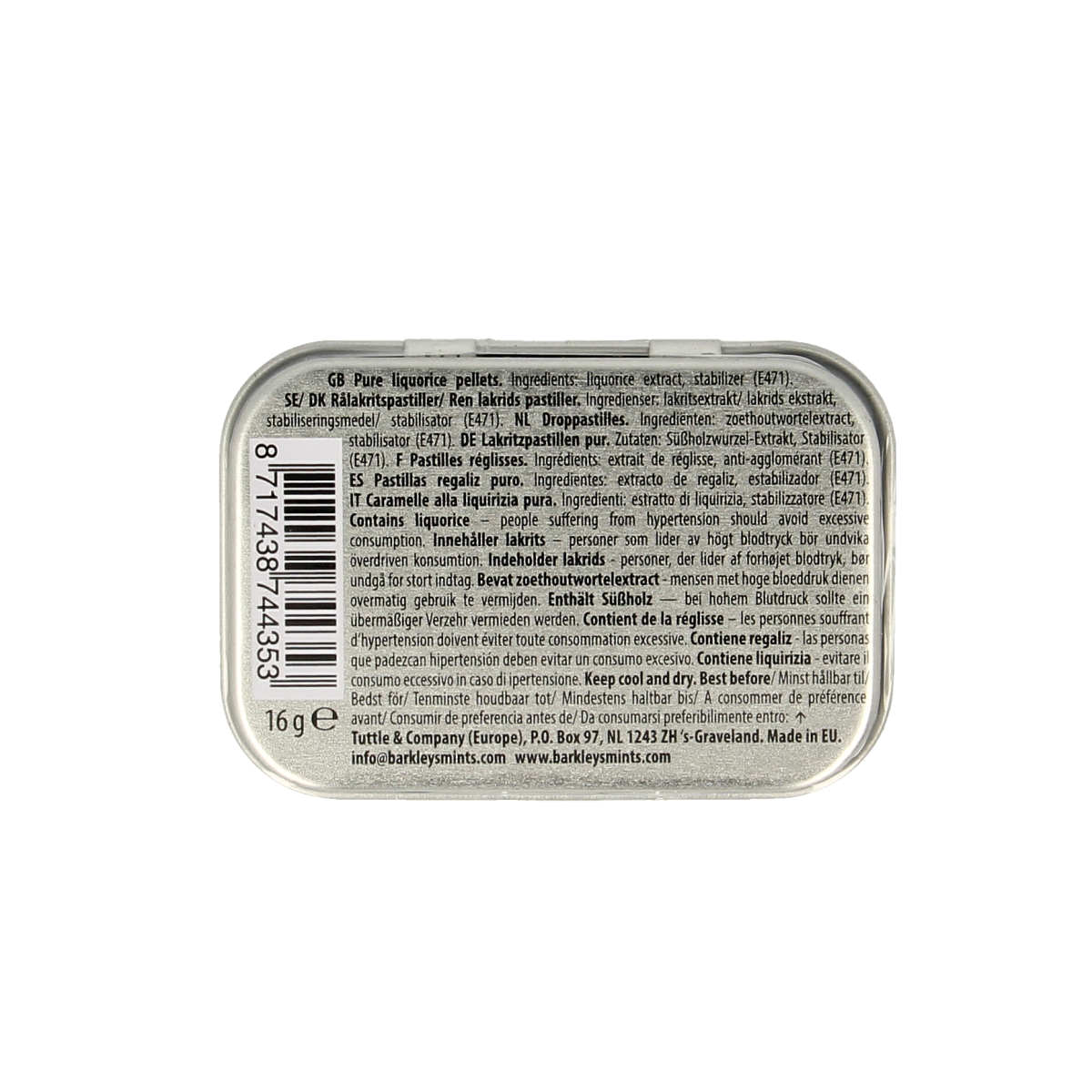 Barkleys Liquorice pellets pure 16.00 Gram