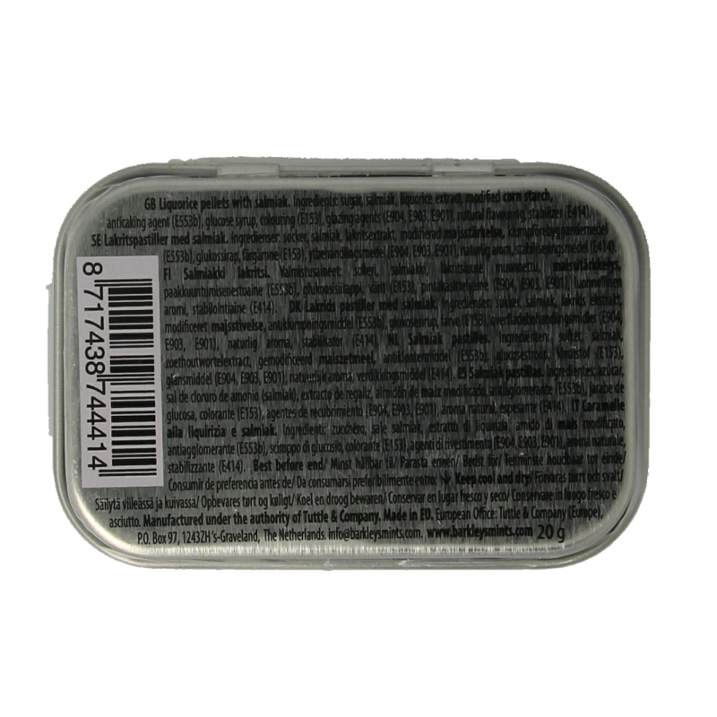 Barkleys Liquorice pellets salmiak 20 Gram