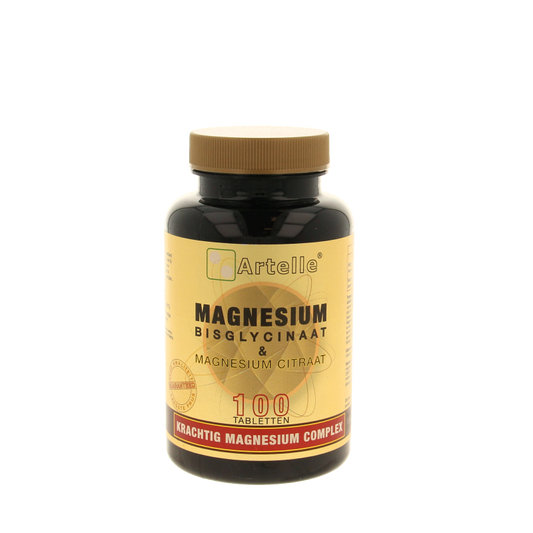 Artelle Magnesium bisglycinaat & citraat 100 Tabletten