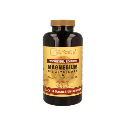 Artelle Magnesium bisglycinaat & citraat 250.00 Tabletten