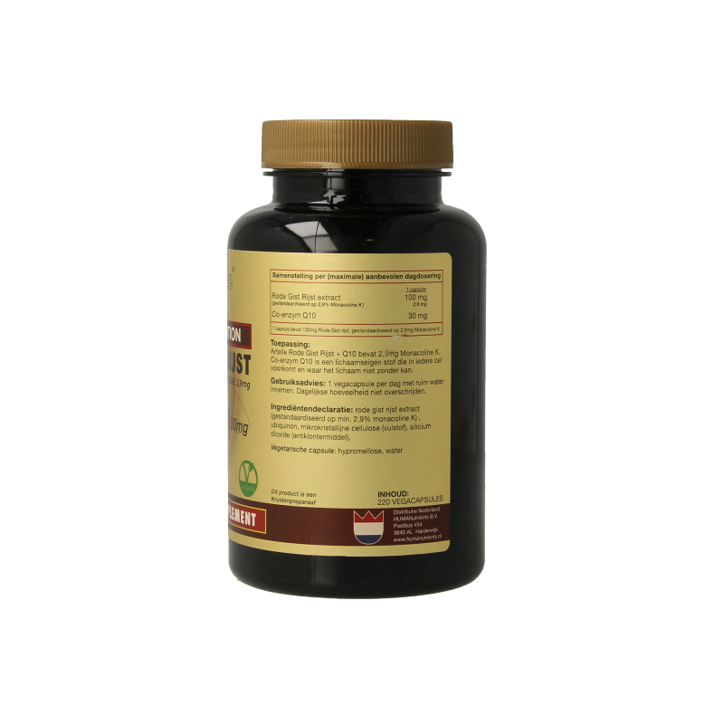 Artelle Rode gist rijst 100mg Q10 30mg 220 Vegetarische capsules