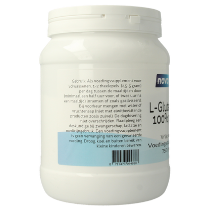 Nova Vitae L-Glutamine 100% puur 750.00 Gram