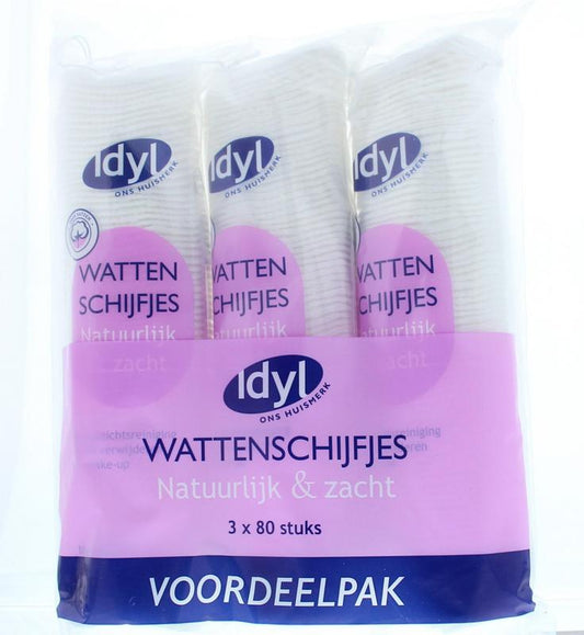 Idyl Wattenschijfjes voordeelpak 80 stuks  3 Stuks