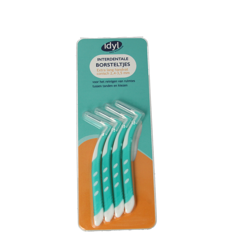 Idyl Interdentale borstel conisch extra lang XL 2.5 - 3 4 Stuks