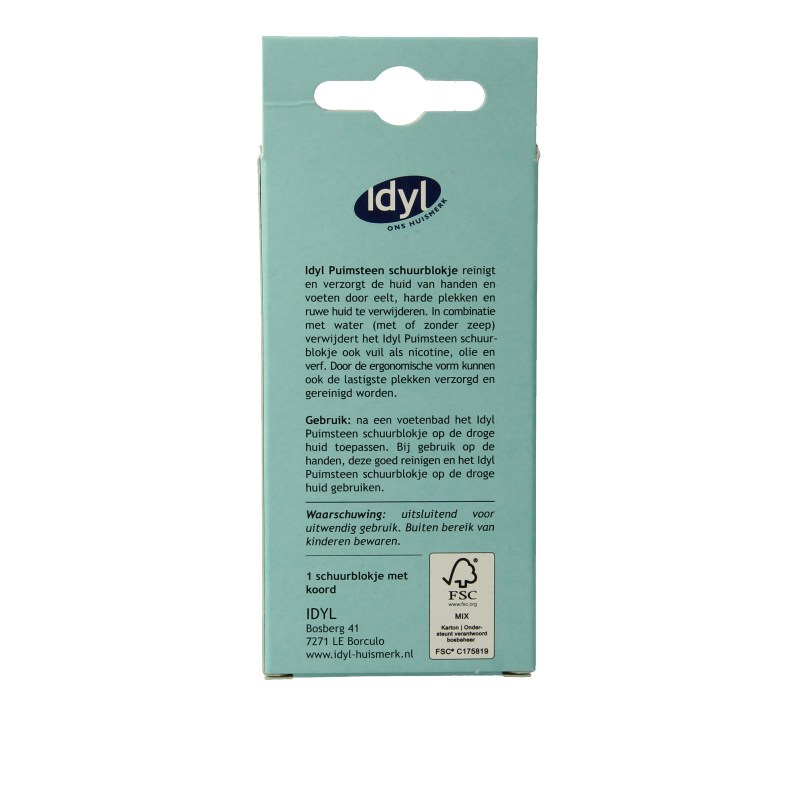 Idyl Schuurblokje puimsteen eelt & ruwe huid 1 Stuks