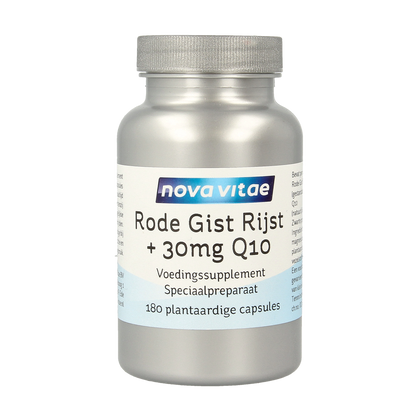 Nova Vitae Rode gist rijst + 30mg Q10 180.00 Vegetarische capsules