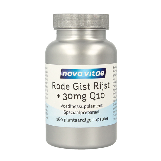 Nova Vitae Rode gist rijst + 30mg Q10 180 Vegetarische capsules