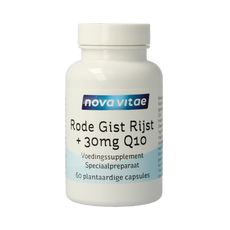 Nova Vitae Rode gist rijst + 30mg Q10 60.00 Vegetarische capsules