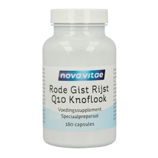 Nova Vitae Rode gist rijst + Q10 + knoflook 180 Vegetarische capsules