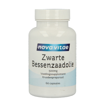 Nova Vitae Zwarte bessenzaad olie 60.00 Capsules