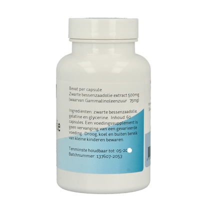Nova Vitae Zwarte bessenzaad olie 60.00 Capsules