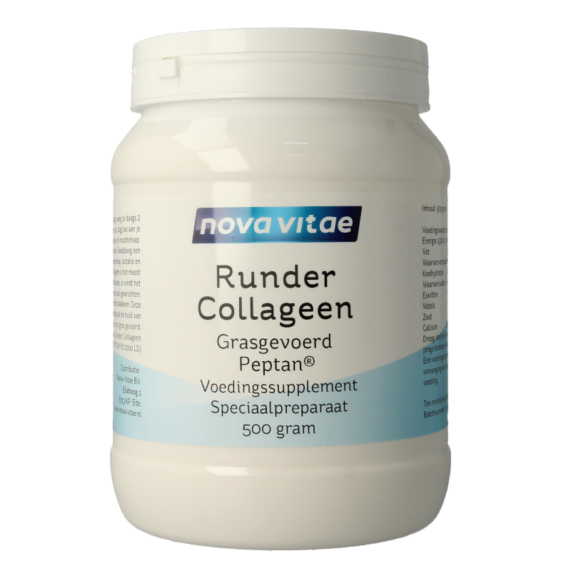 Nova Vitae Runder collageen gras gevoerd Peptan 500 Gram