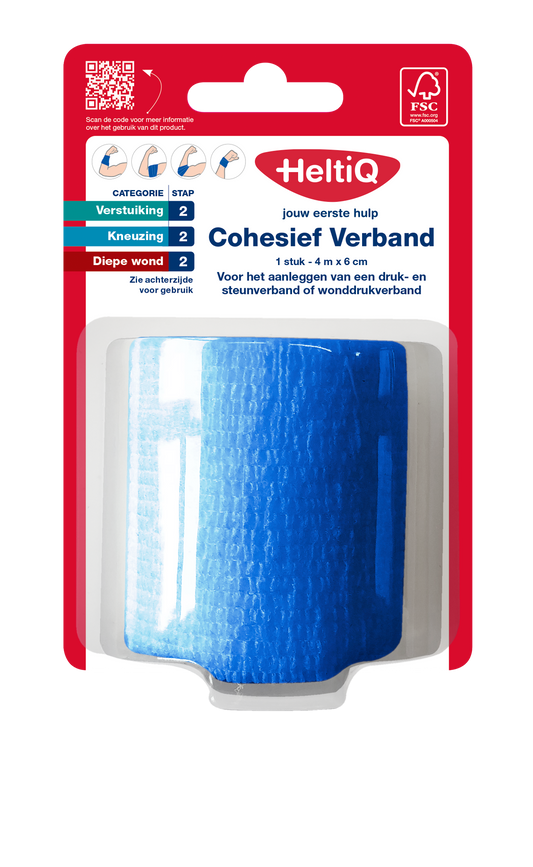 Heltiq Cohesief verband 4m x 6cm 1 Stuks