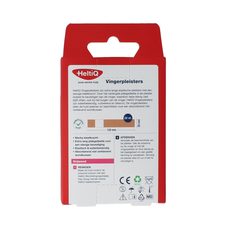 Heltiq Vingerpleisters 120x20mm 22 Stuks