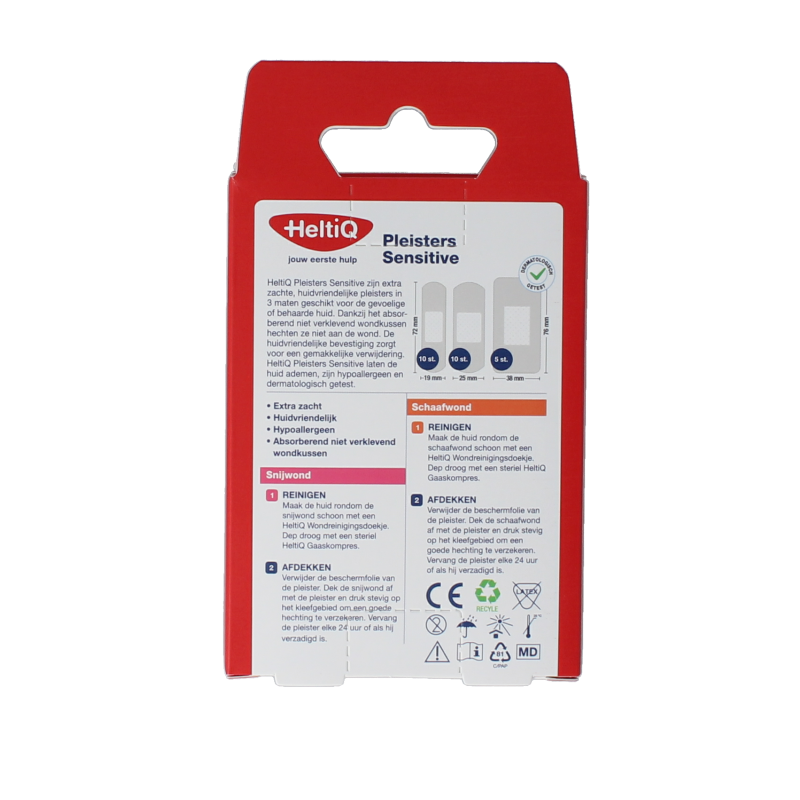 Heltiq Pleisters sensitive 3 maten 25 Stuks
