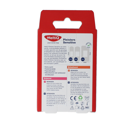 Heltiq Pleisters sensitive 3 maten 25.00 Stuks