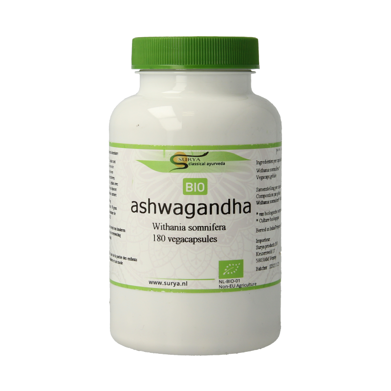 Surya Ashwagandha bio 180 Vegetarische capsules