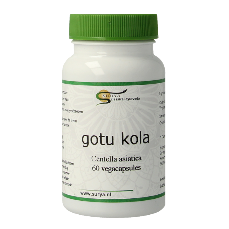 Surya Gotu kola centalla asiatic bio 60 Capsules