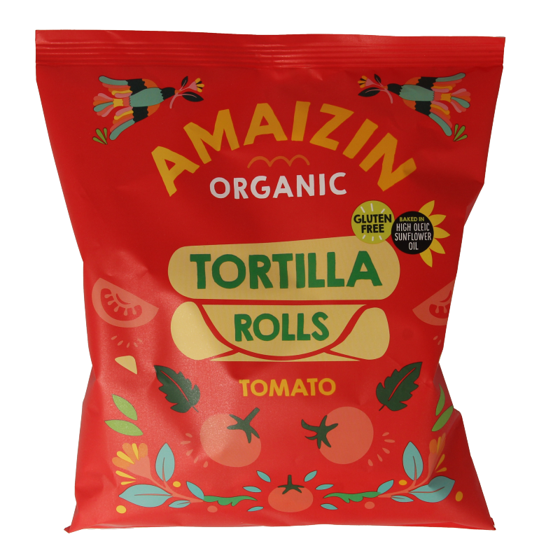 Amaizin Corn rolls tomaat bio 100 Gram