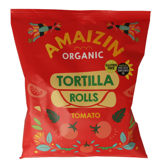Amaizin Corn rolls tomaat bio 100 Gram