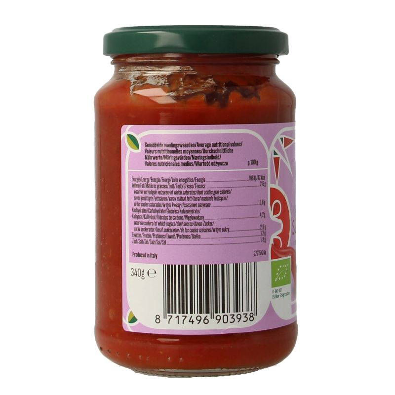 Bioidea Pastasaus arrabiata bio 340 Gram