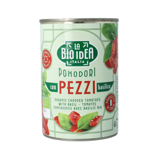 Bioidea Tomatenstukjes basilicum bio 400 Gram