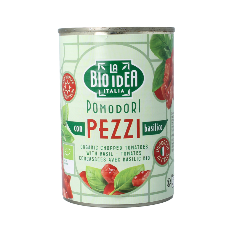 Bioidea Tomatenstukjes basilicum bio 400 Gram